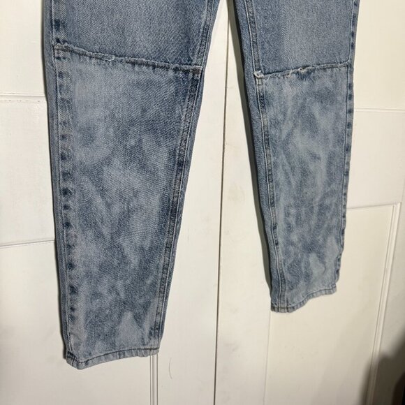 PacSun Ultra High Rise Slim Jeans Distressed Acid-Wash Panel Two-Tone Size 28 - Picture 4 of 10